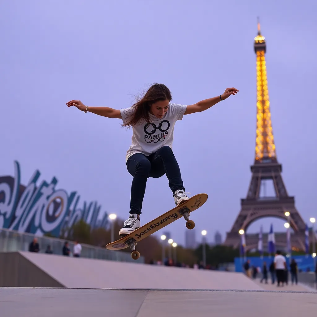 "finale skateboard femminile alle Olimpiadi di Parigi 2024..."