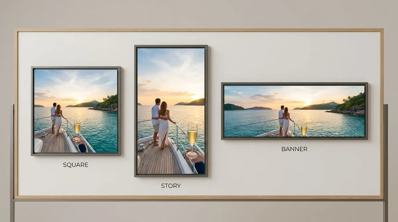 Aynı sahnenin birden fazla tasarım en-boy oranına uyarlanması