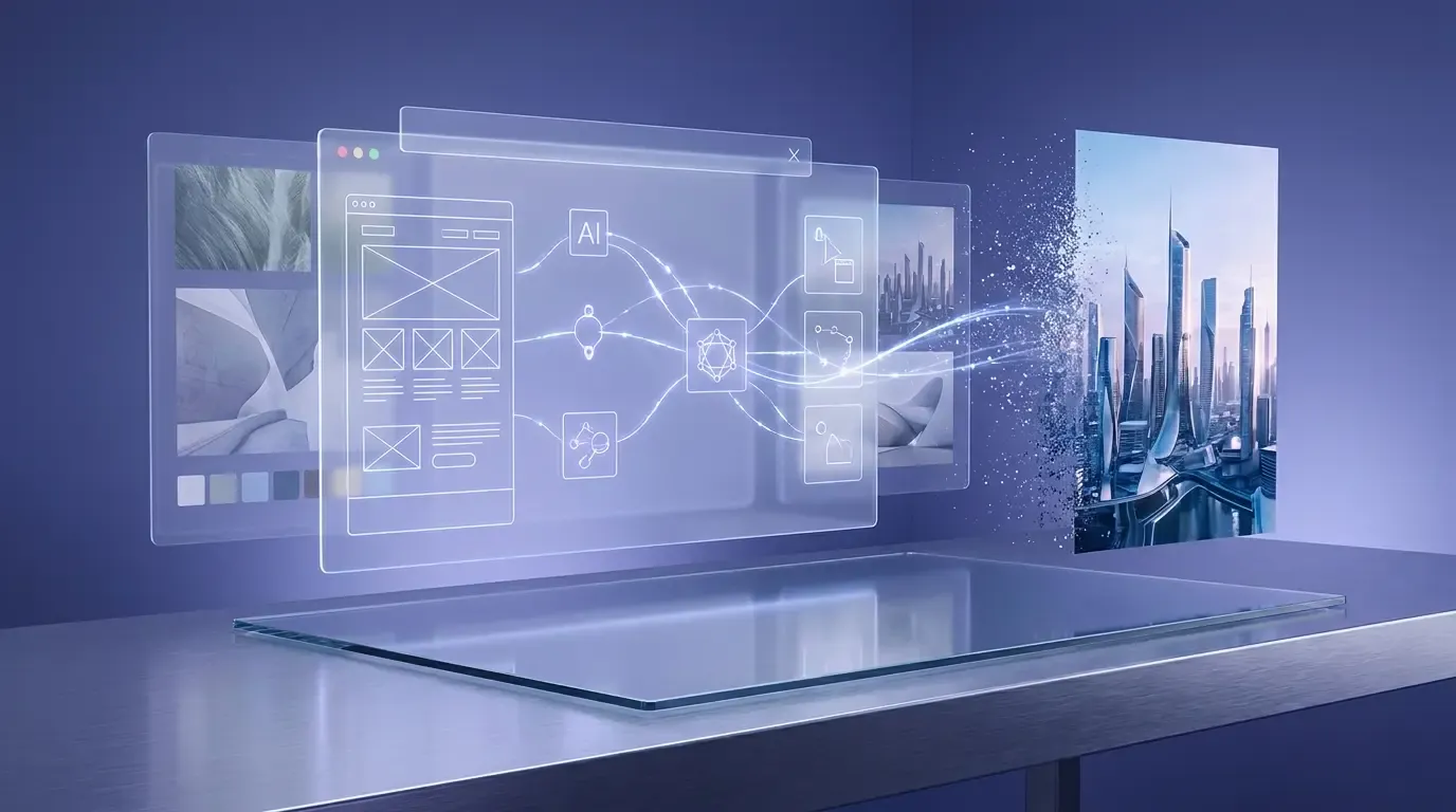 Oluşturmadan önce bir tasarımı planlayan yapay zeka sisteminin kavramsal görselleştirmesi