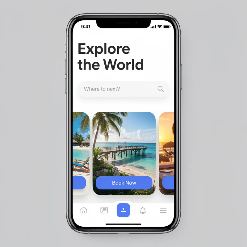 Production-ready UI mockup with legible interface text
