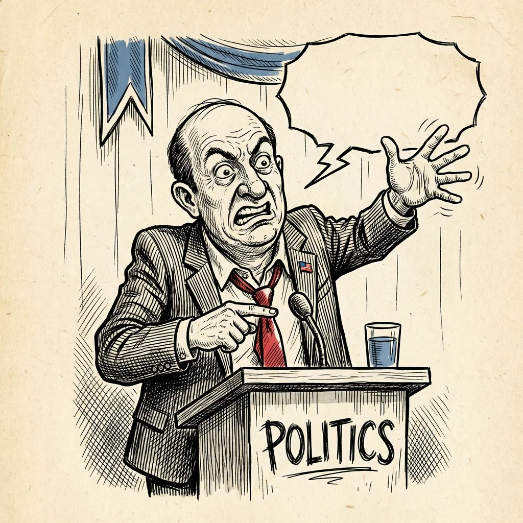 Editorial cartoon for news commentary