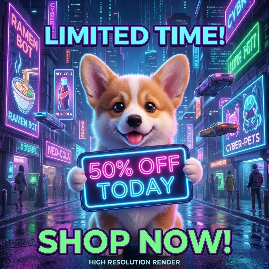 3D character with embedded promotional text