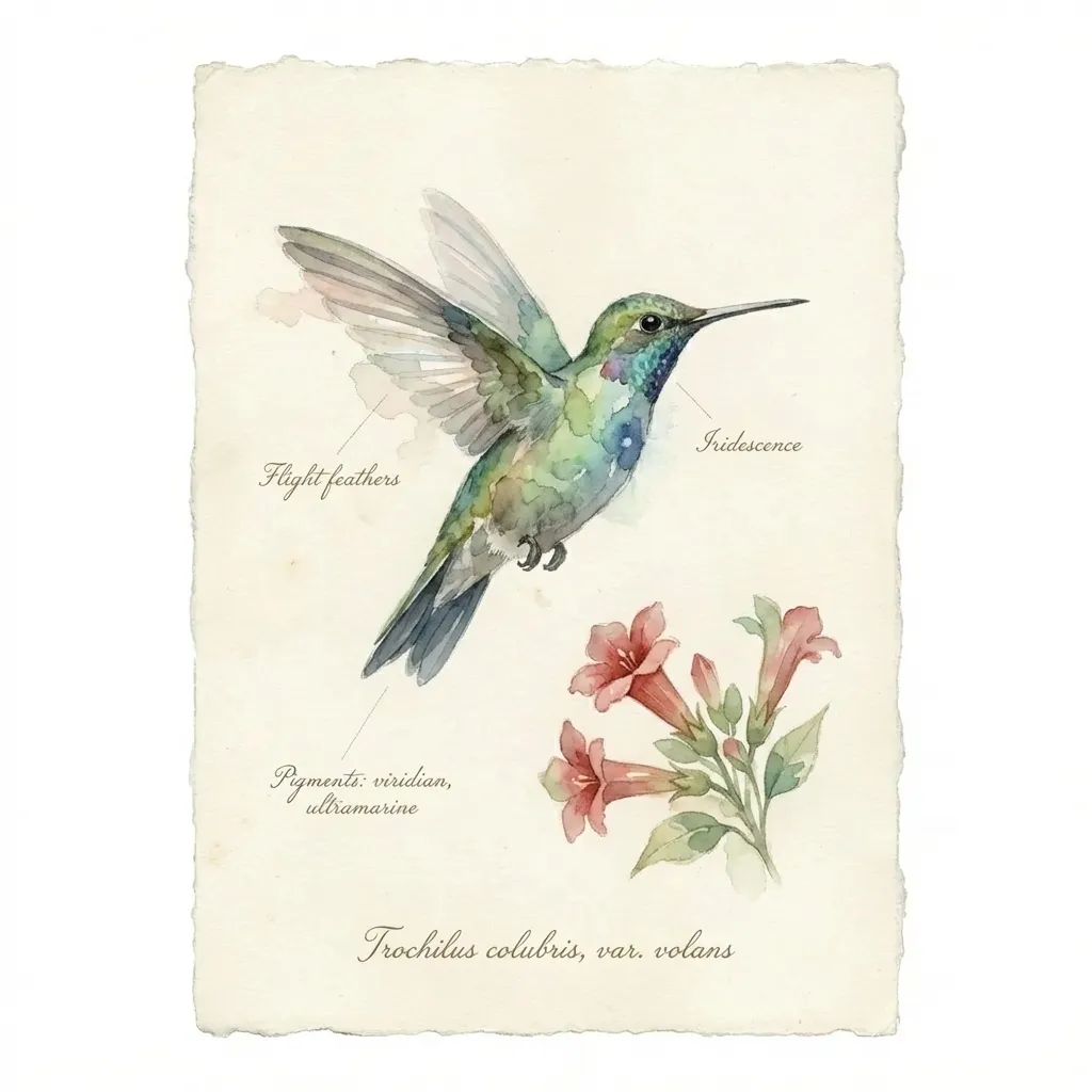 Output 1: Same style, new subject (bird)