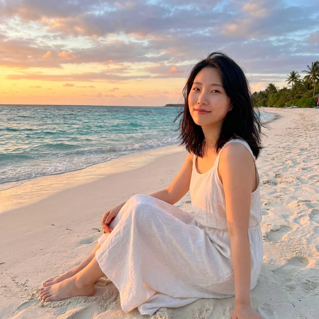 Identical facial features in new scene