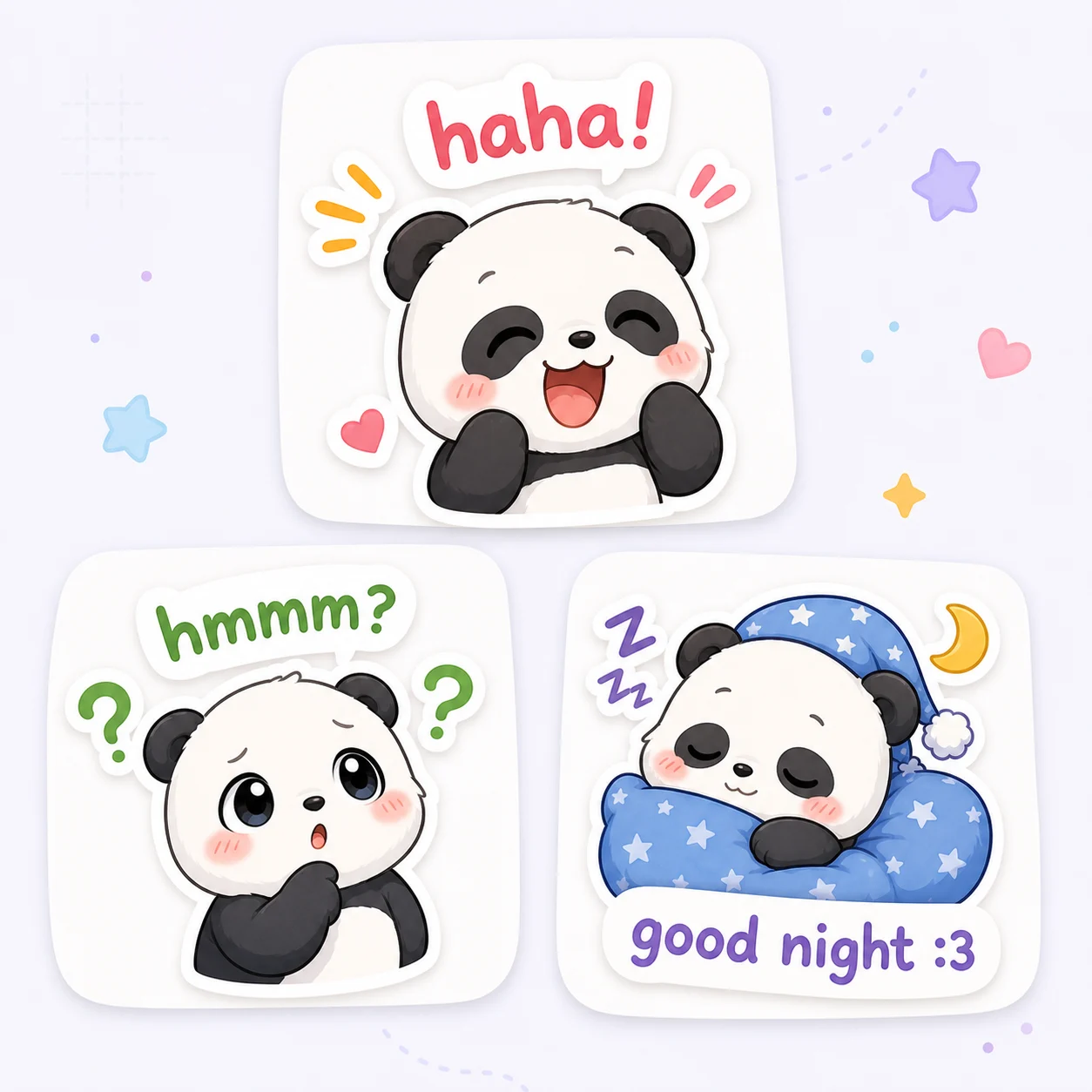 A Zalo style sticker caption quality demo