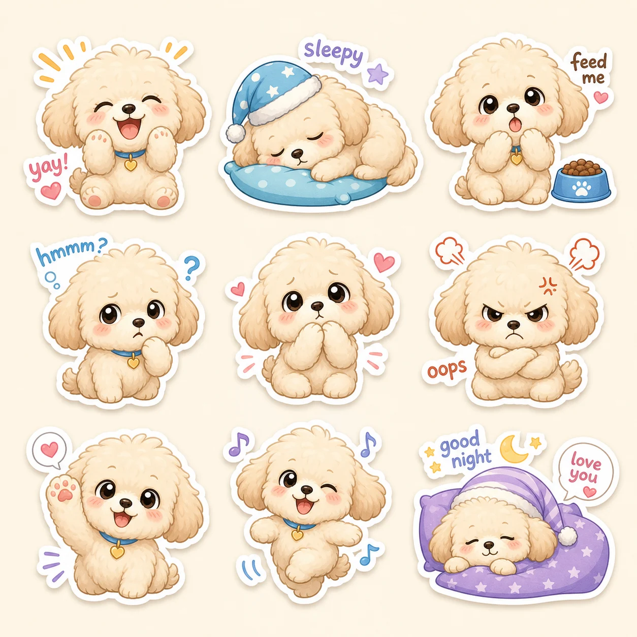 Cute pet Zalo style sticker pack for chat