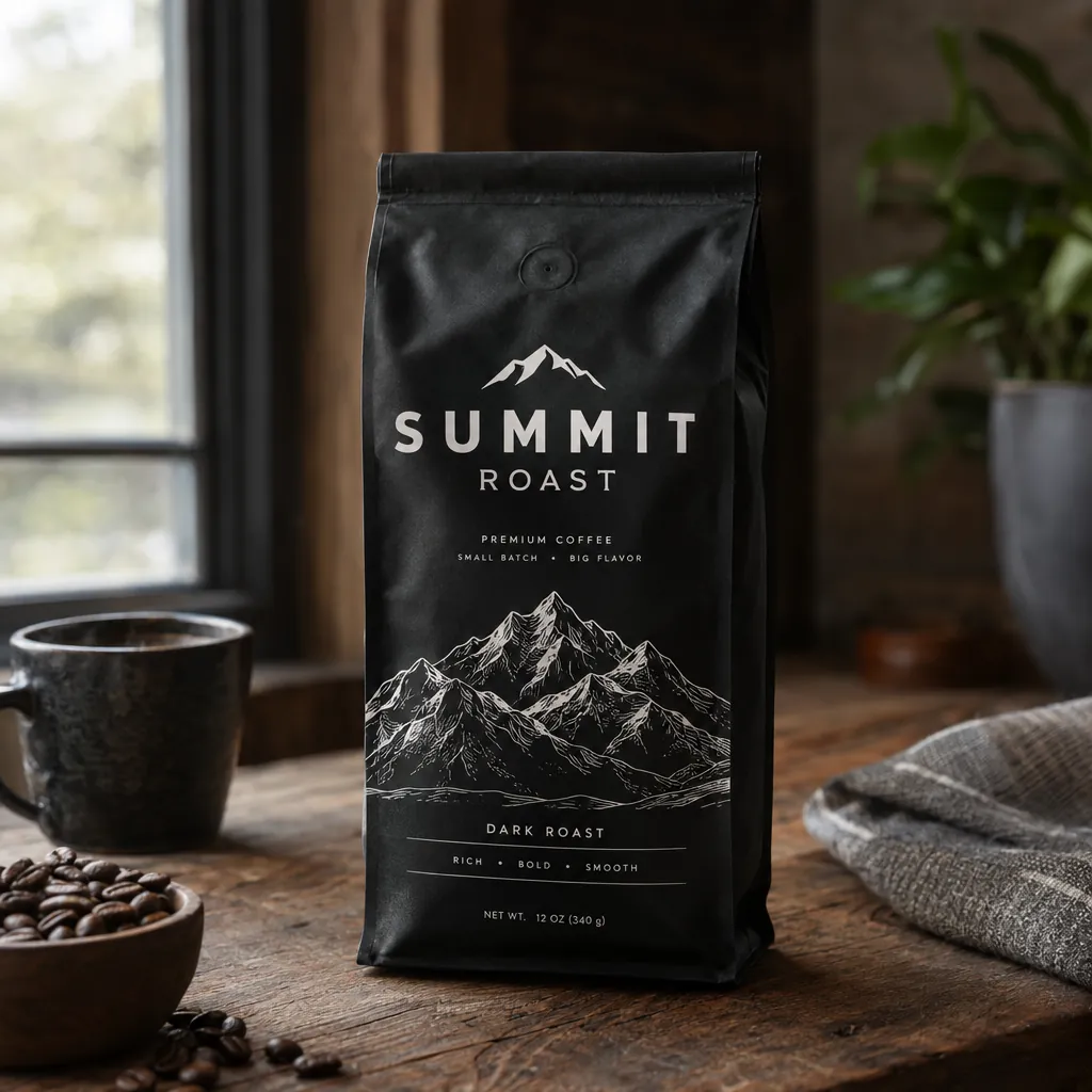 Coffee bag product shot