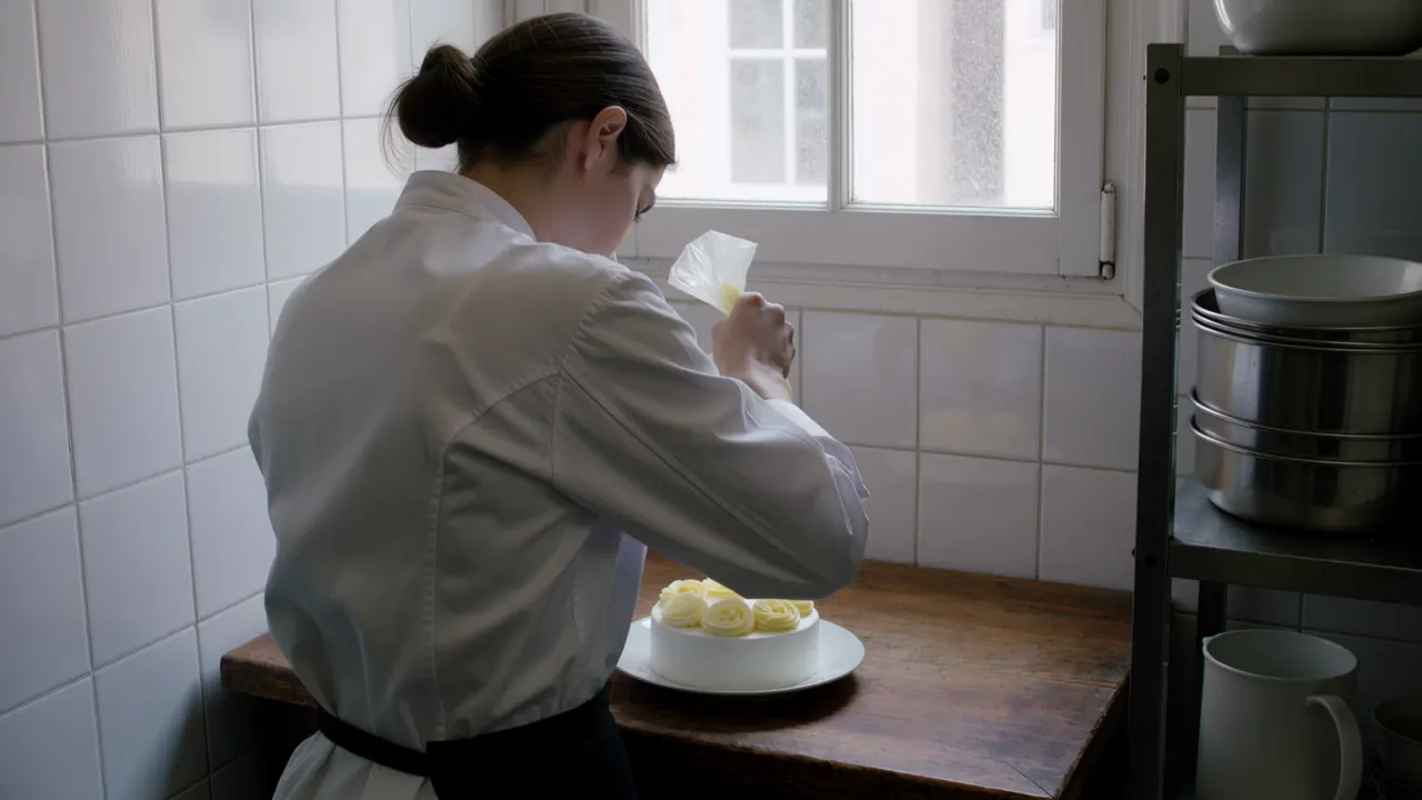 Pastry cook, one 30-second take