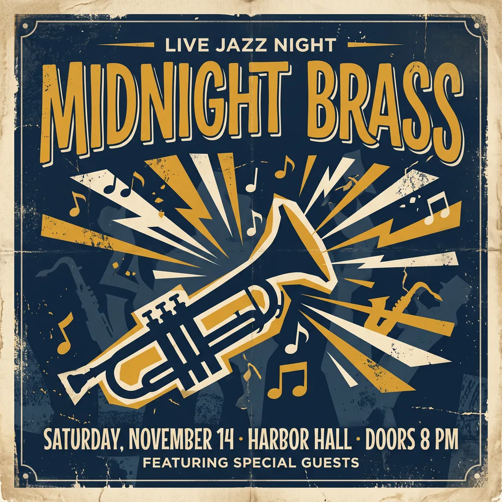 Jazz night poster