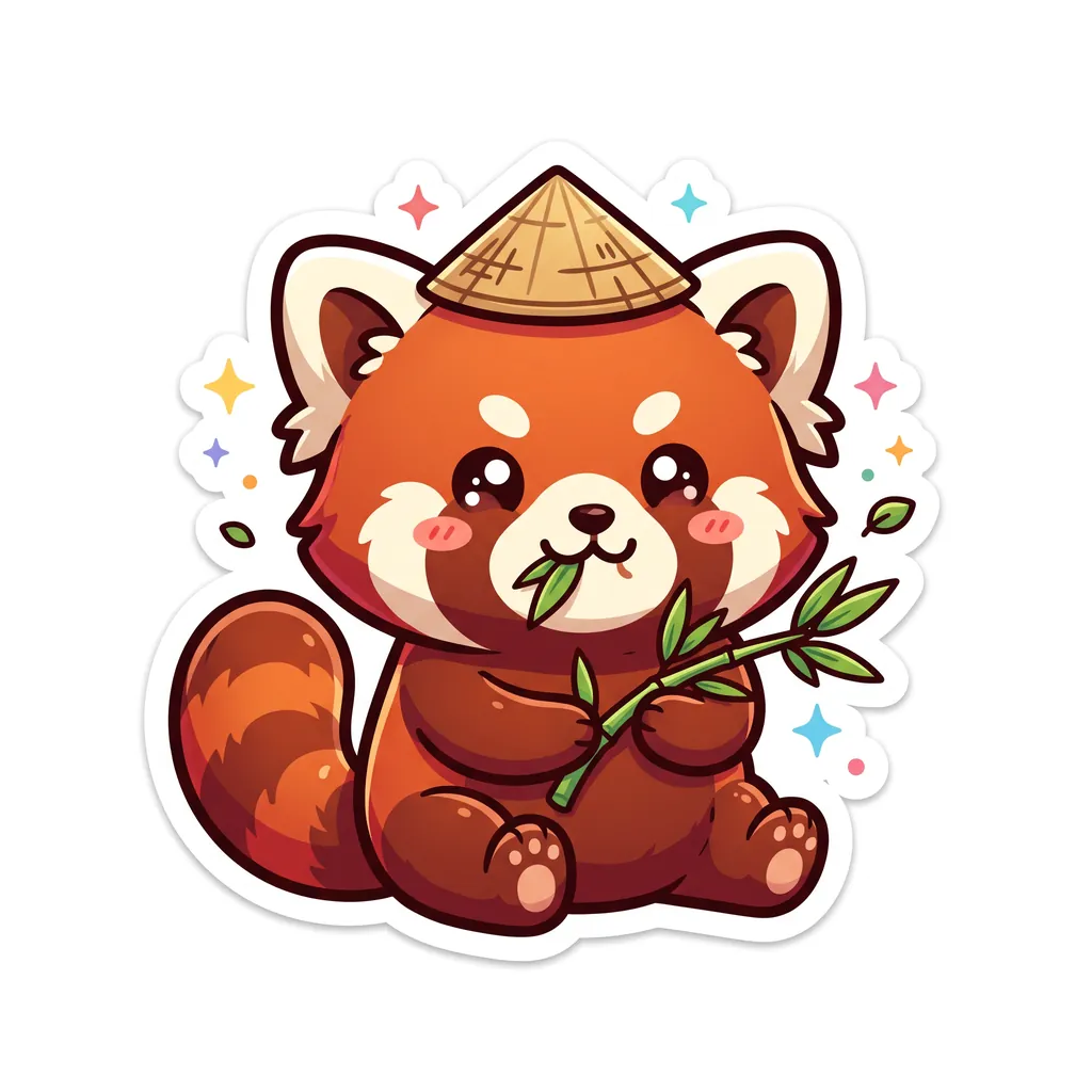 Sticker on white