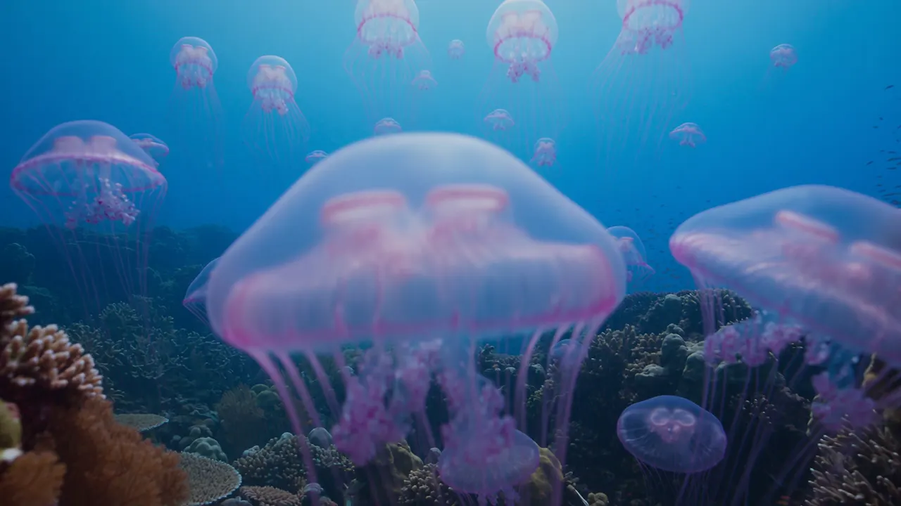 Coral reef jellyfish