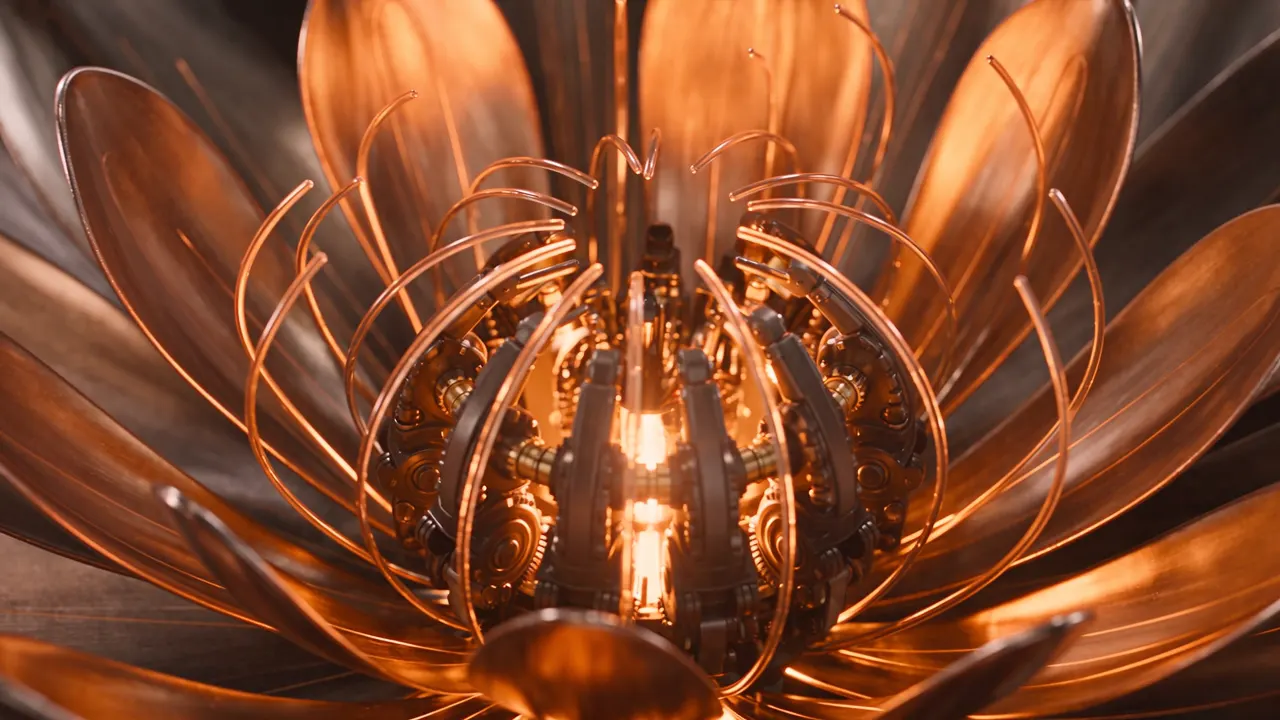 Mechanical flower ad