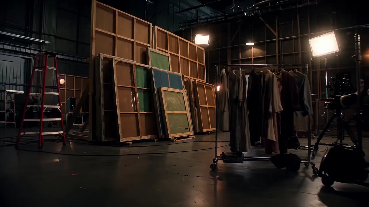 Film backlot, one 30-second take